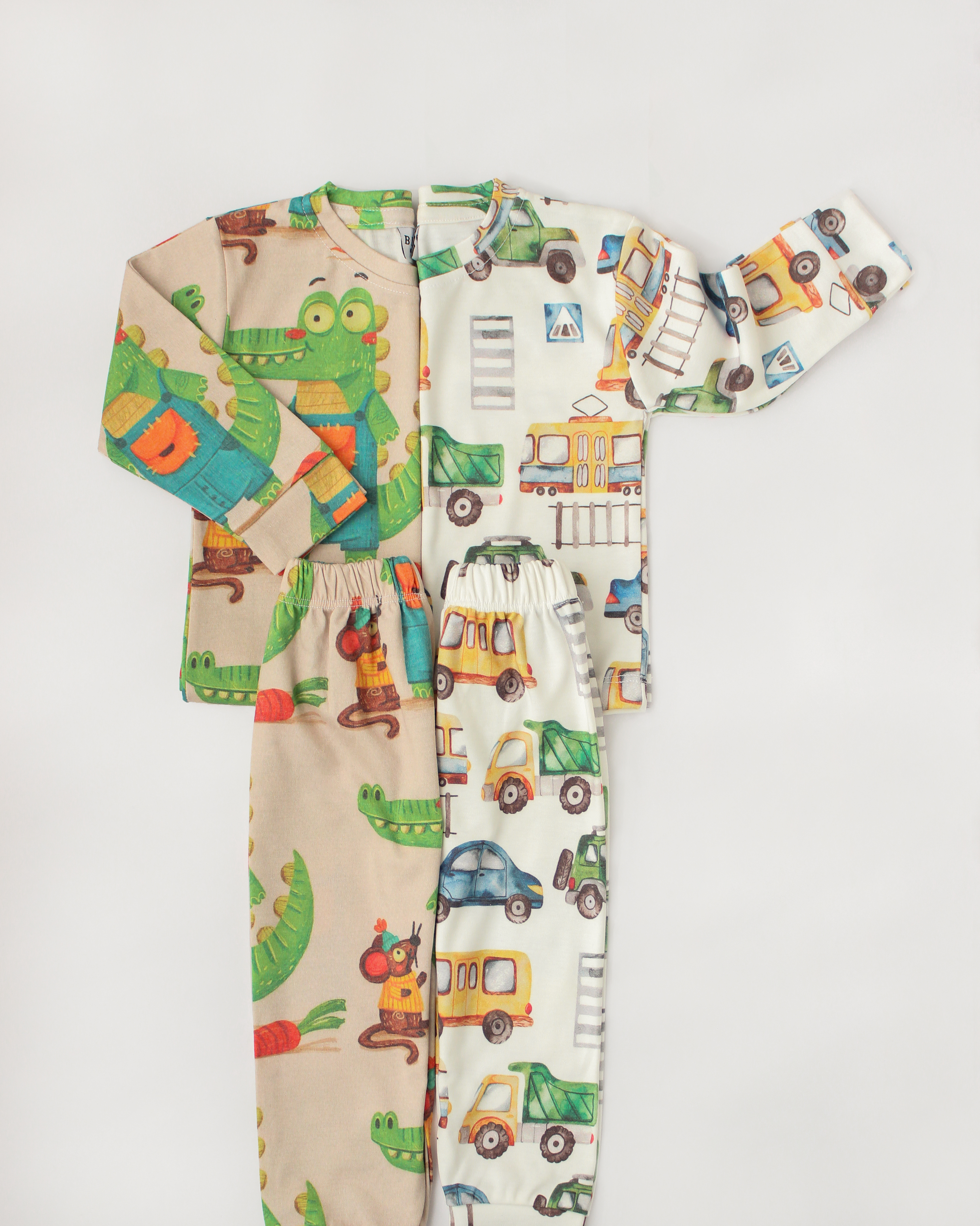 بلوز شلوار پاییزه طرح ماشین