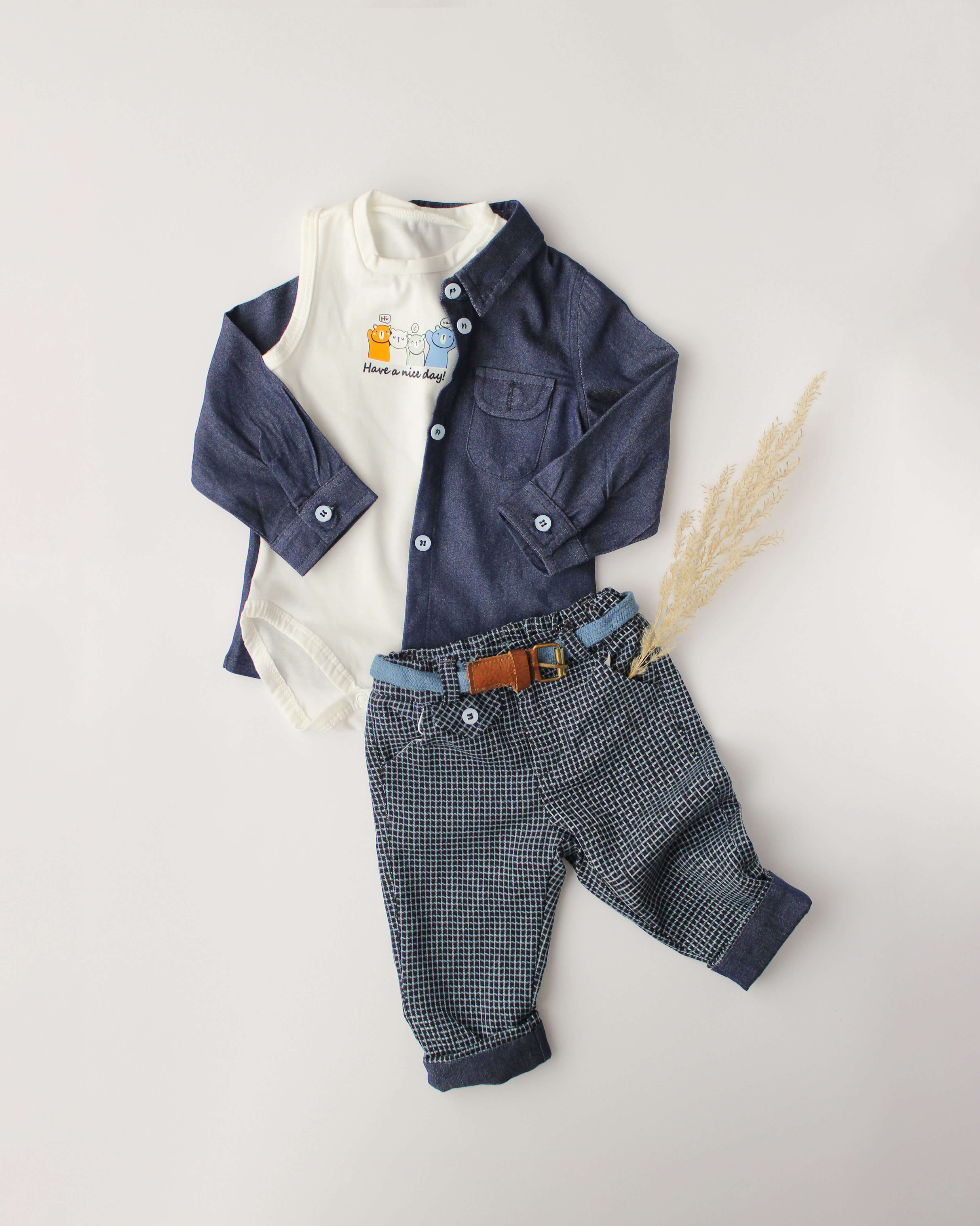 ست سه تیکه پسرانه سرمه ای