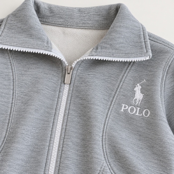 ست سویشرت و شلوار بچگانه طرح POLO دورس سه‌نخ داخل کرکی - تصویر محصول